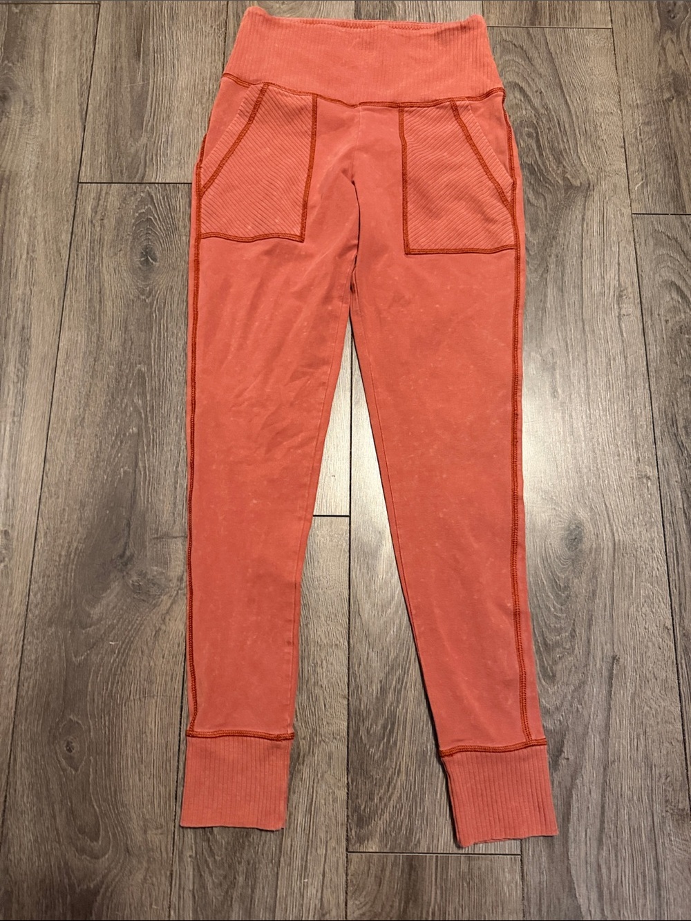 aerie Soft Terracotta Ribbed Loung leggings